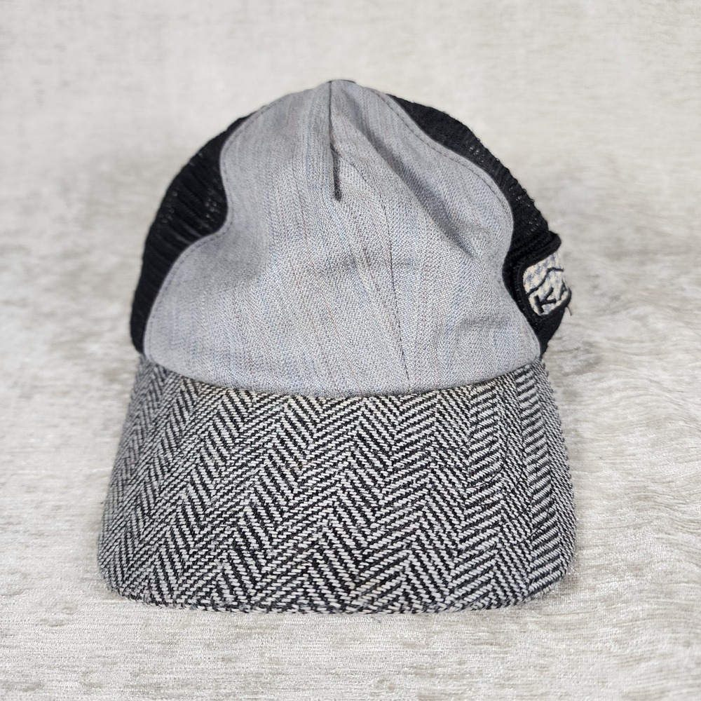 VTG Kavu Baseball Hat One of a kind Gray Striped Adjustable Strap